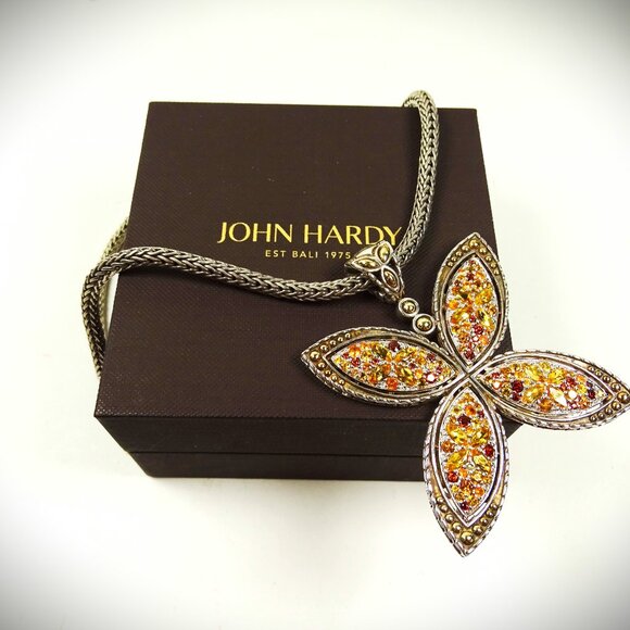 JOHN HARDY Citrine & Garnet Batu Kawung Pendant & Chain Necklace - Picture 5 of 11